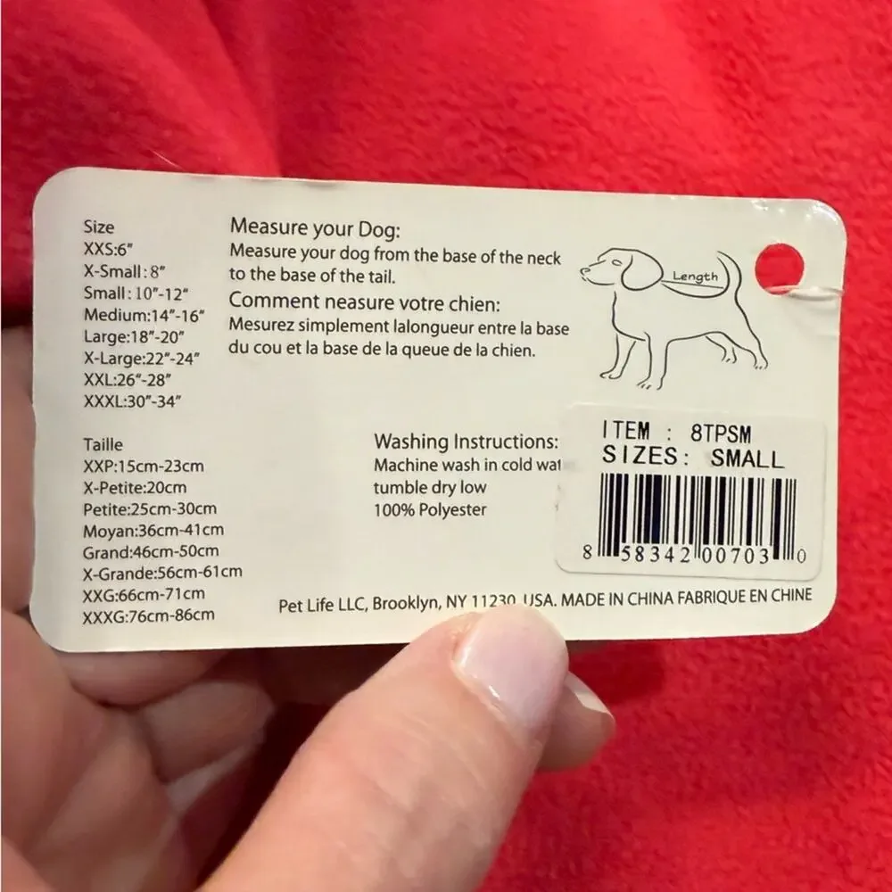 Pet Life Cream & Hot Pink Small Dog Coat with Thinsulate Insulation NWT